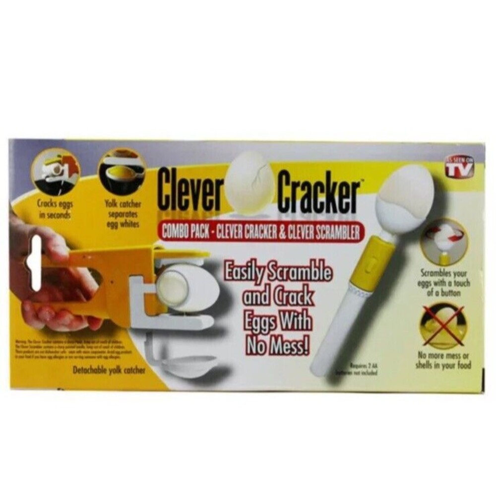 As Seen on TV, Combo Pack: Egg Clever Cracker & Egg Clever Scrambler, New In Box